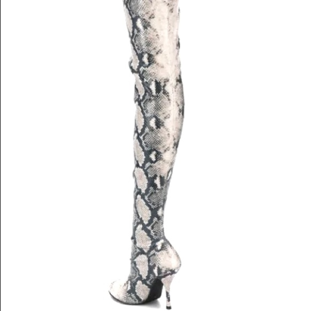 Stuart Weitzman Shiloh Roccia Python OTK Boots - Picture 2 of 6